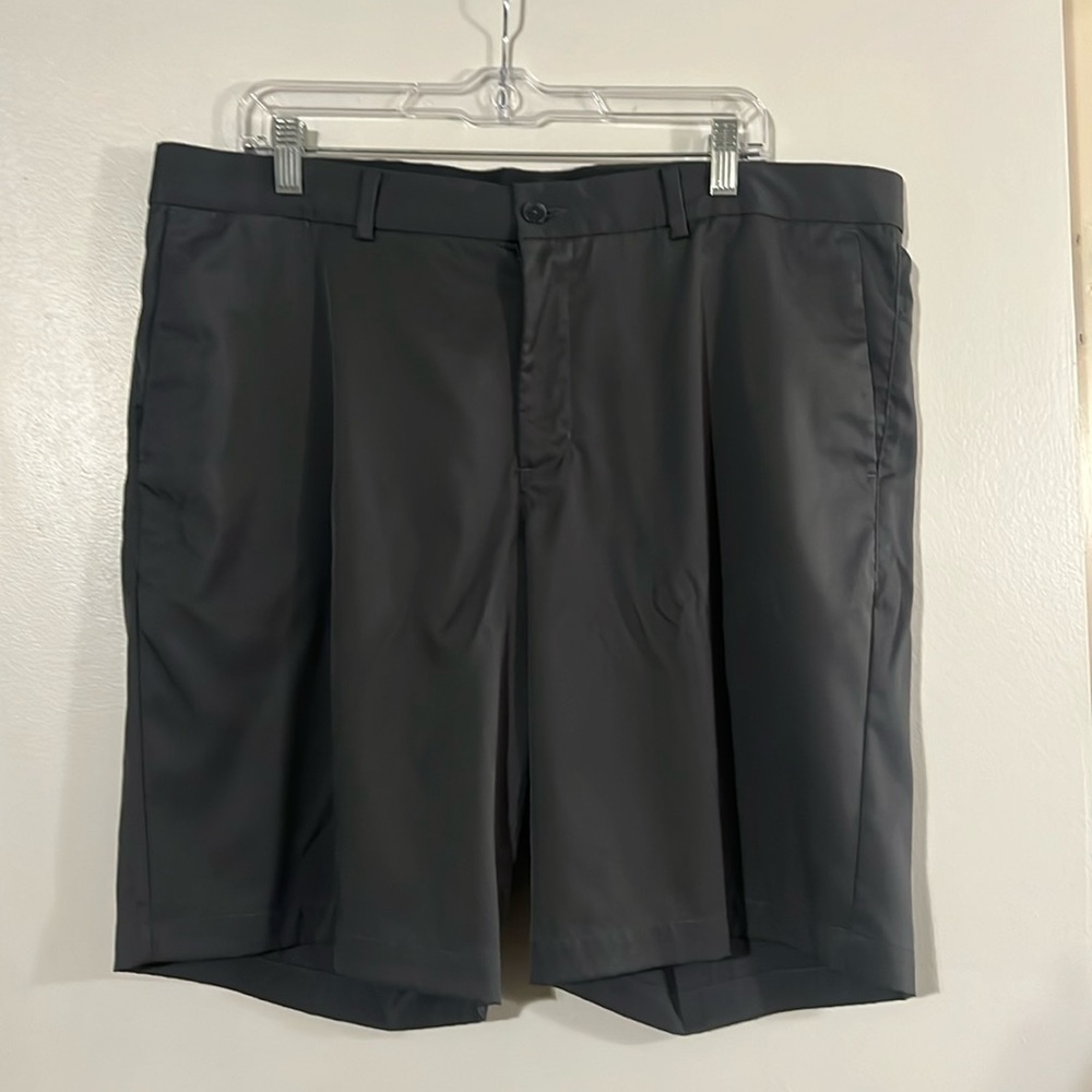 Nike gray flat front dri-fit shorts